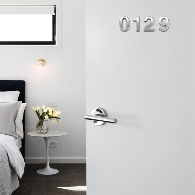 10 Piezas De Números De Casa Y Puerta Autoadhesivos Para Buzón De