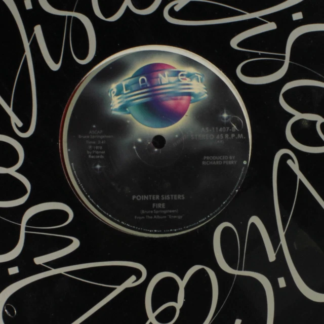 POINTER SISTERS FIRE Happiness PLANET 12 Single 33 RPM Sealed EUR Pointer sisters fire happiness planet 12 single 33 rpm sealed eur