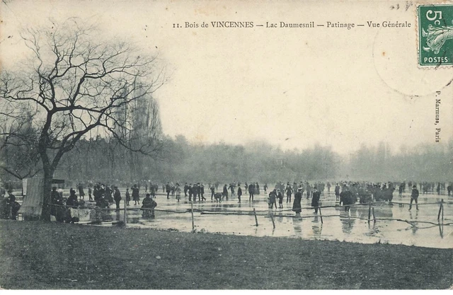 94 Vincennes #21754 Wood Lake Daumesnil Iced Skating View General