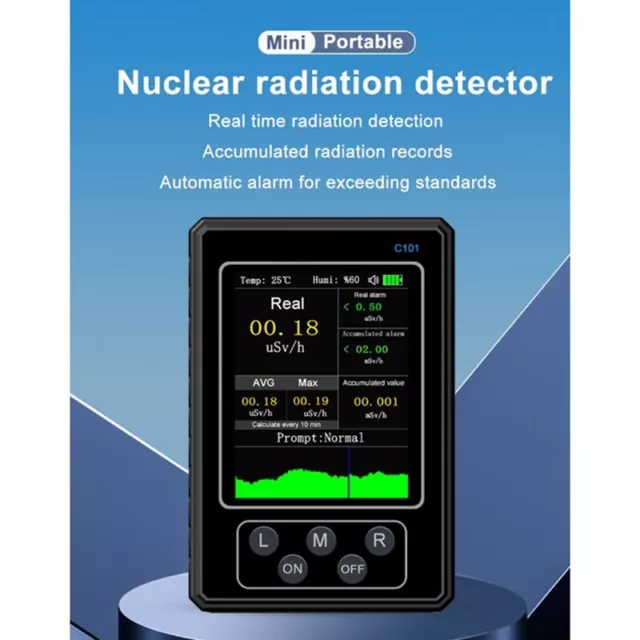 Contatore Geiger Rilevatore di Radiazioni Nucleari Dosimetro Portatile β Y 2459