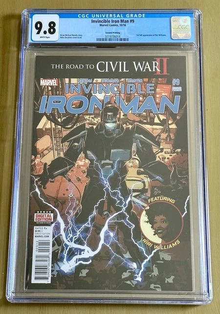 Invincible Iron Man #9 2nd Print First Riri Williams CGC 9.8