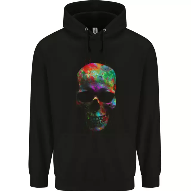 Radiantly Coloured Skull Childrens Kids Hoodie