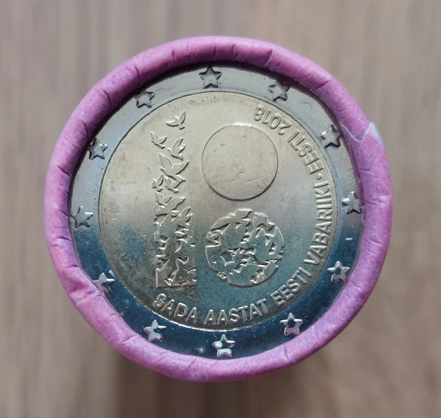 2 euro 1 roll Estonia Estland 2018 Independence of Estonia