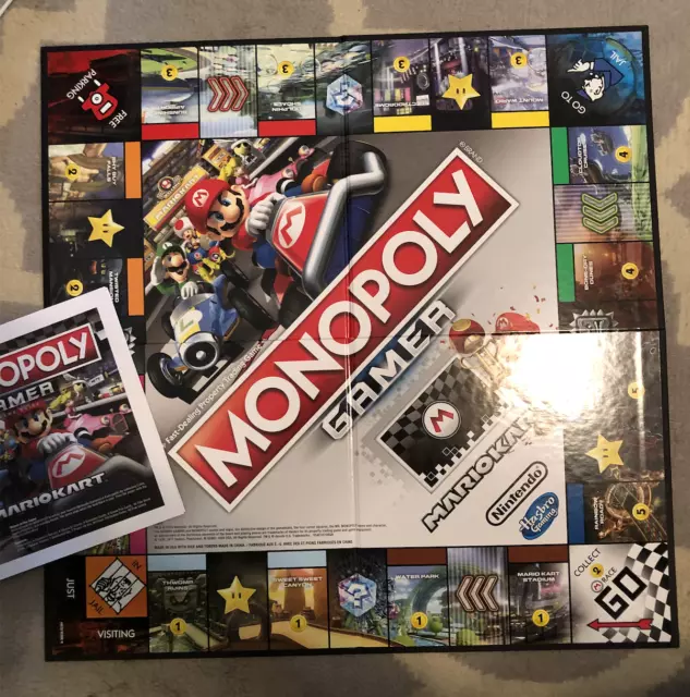 Mario Kart Monopoly Gamer - Replacement Folding Game Board And Instructions