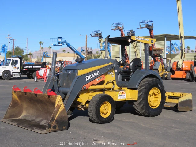2015 John Deere 210KEP 4X4 Skip Loader Box Scraper Tractor Ripper 4WD