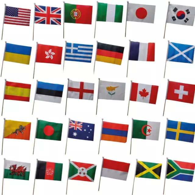 Hand Waving Flag Choose from All 230+ Countries FREE UK Delivery!
