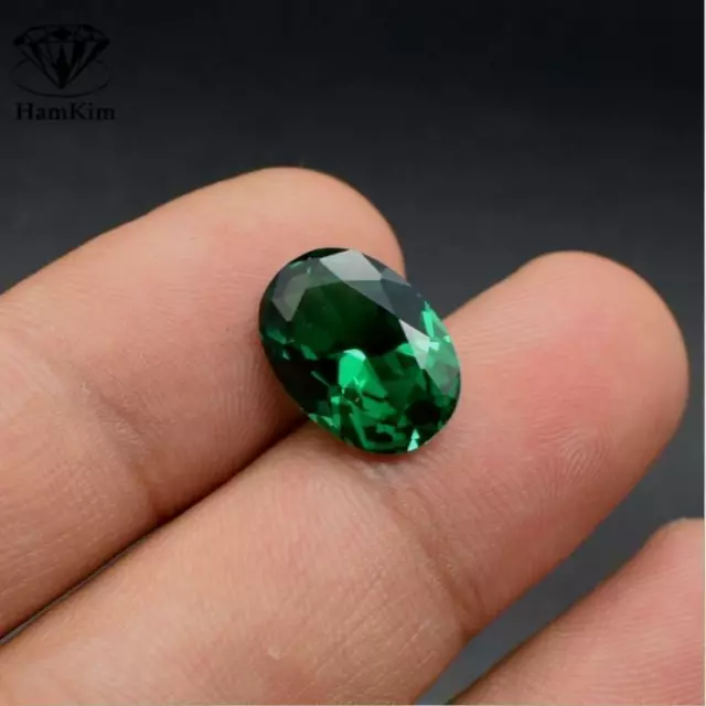 AAAAAAA+ VVS Natural Emerald Oval Green Loose Gemstone Faceted Cut