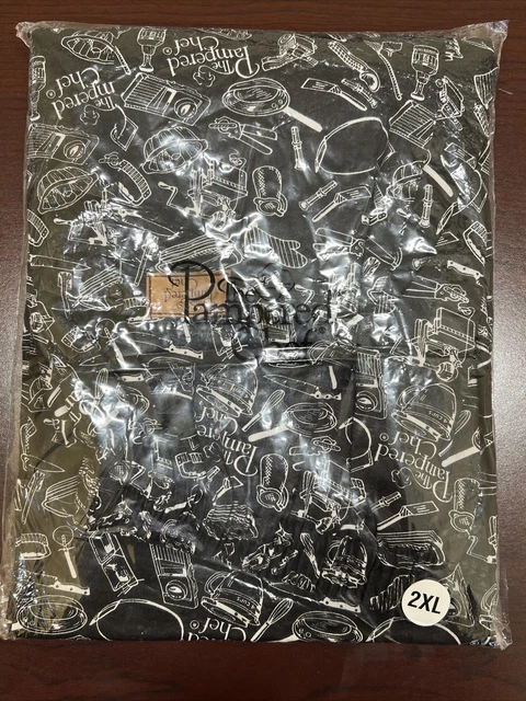 THE PAMPERED CHEF Chef's Pants White & Black - Size Unisex 2XL