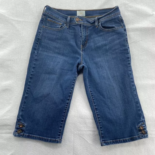Levis 515 Jeans Womens Size 8  Blue Denim Skimmer Capri Medium Wash