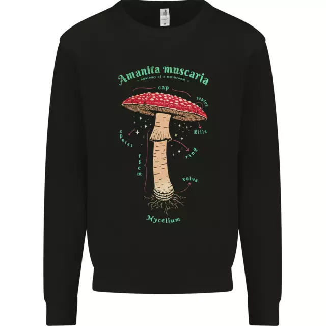 Mushroom Anatomy Magic LSD Mens Sweatshirt Jumper