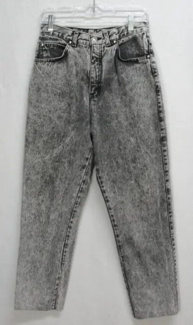 Vtg Levis 900 Series Silver Tab High Rise Black Gray Acid Wash Denim Jeans Sz 12