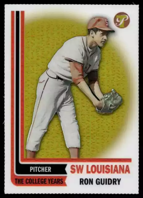 2005 Topps Pristine GOLD Refractor Ron Guidry /65 Ragin Cajuns #112 C01