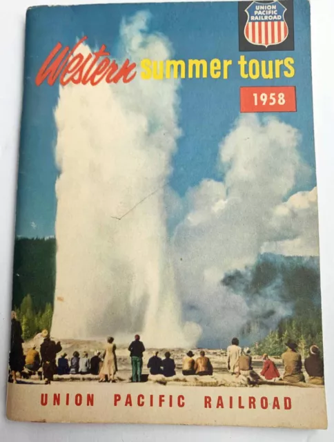 Vintage 1958 Western Summer Tours Union Pacific Railroad Travel Book Brochure