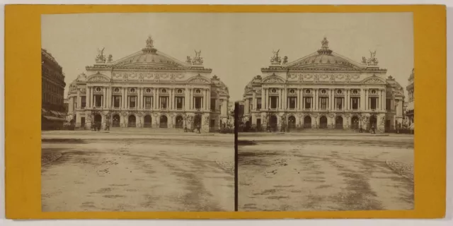 Opéra Garnier Paris Frankreich Foto Stereo L6n55 Vintage Albumin c1875