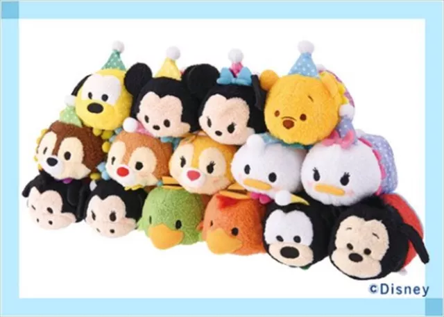 Disney Tsum Tsum MAIHAMA 15th Anniversary Disney Store Japan Limited Set NEW 3