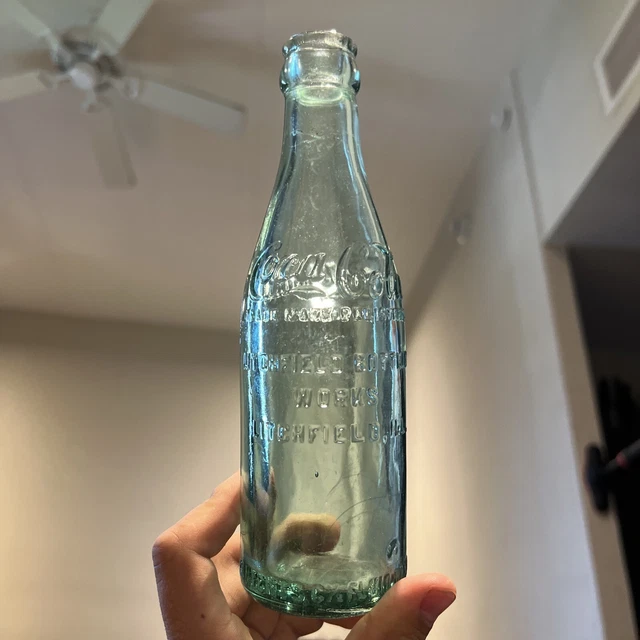 ANTIQUE STRAIGHT SIDE Coca Cola Soda Bottle Litchfield Illinois IL 6