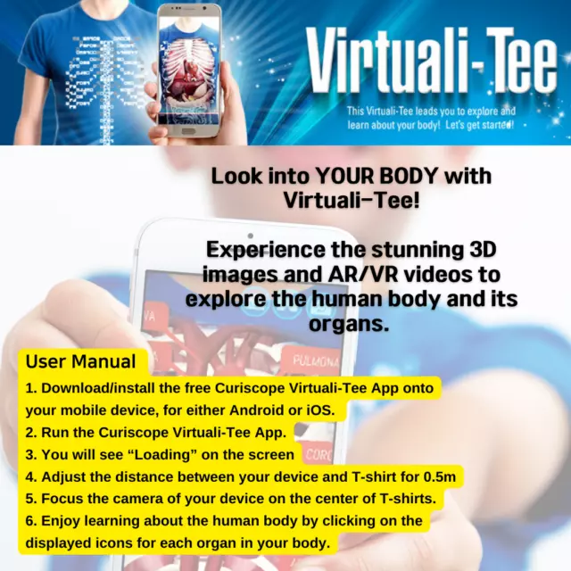 AR VR Virtual Reality Virtuali Tee - Human body, Science Kit for kids_T shirt 3