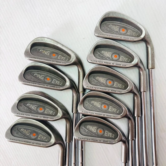 Set De Fers Ping Eye2 Cuivre Béryllium Point Orange - 9 Clubs (#3-9, W