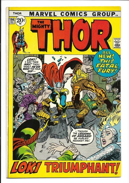 The Mighty Thor  #194  (  Fn/Vf  7.0  )  194Th Issue  The God Of Thunder