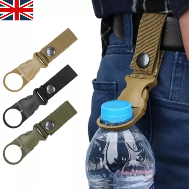 Outdoor Water Bottle Buckle Holder Clip Molle Carabiner Belt Webbing Hanger-Hook