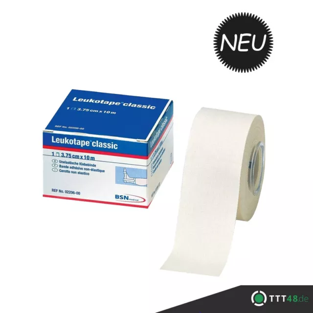 2x BSN Leukotape Classic 3,75cm x 10m weiss Sport Tape Klebebinde