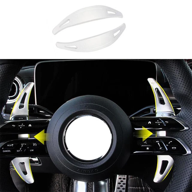 FIT FOR BENZ GLC X254 20232024 Silver Aluminum Steering Wheel Shift