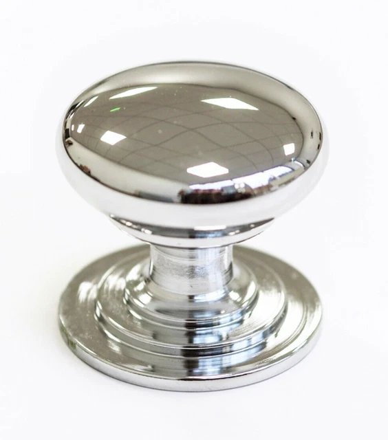 42mm Kitchen Cupboard Knob Polished Chrome Shaker Cabinet Handle Drawer Door
