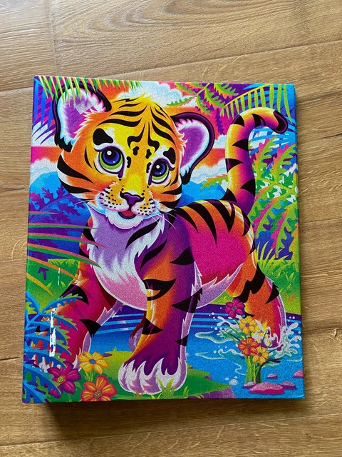 Lisa Frank ~ 3 Ring Hard Binder ~ Tiger Cub Nice