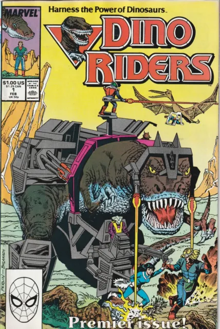 Dino Riders #1 1ST APPEARANCE Based Tyco Toy TV Show MARVEL COMIC 1989 HTF