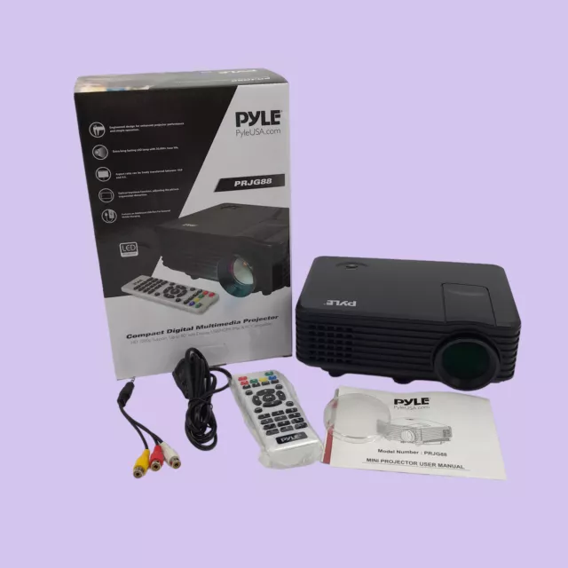 Pyle PRJG88 Portable 1080p Home Theater Video Projector Full HD Black #3370