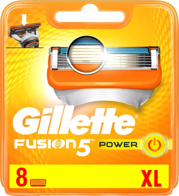 Gillette Fusion5  Power 8 Lamette Di Ricambio NUOVO MODELLO MIGLIORATO originale 2