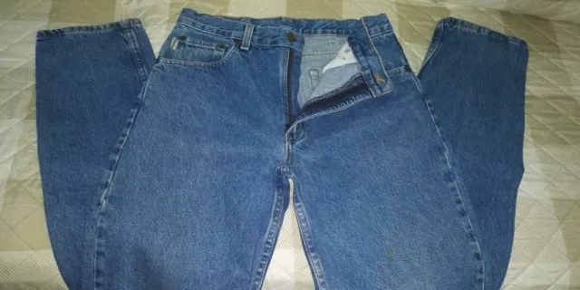 Carhartt Relaxed Fit Straight Leg Blue Denim Jeans Men's Size 32X34 LOOK!