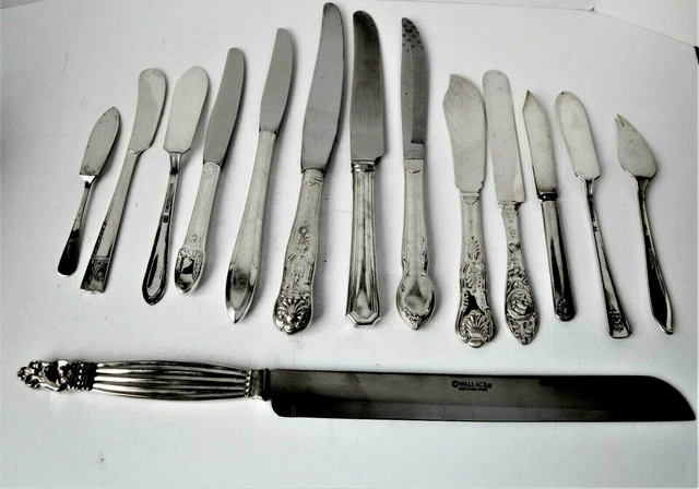 Lot of 14 Vintage/Antique Silver Plate Knives