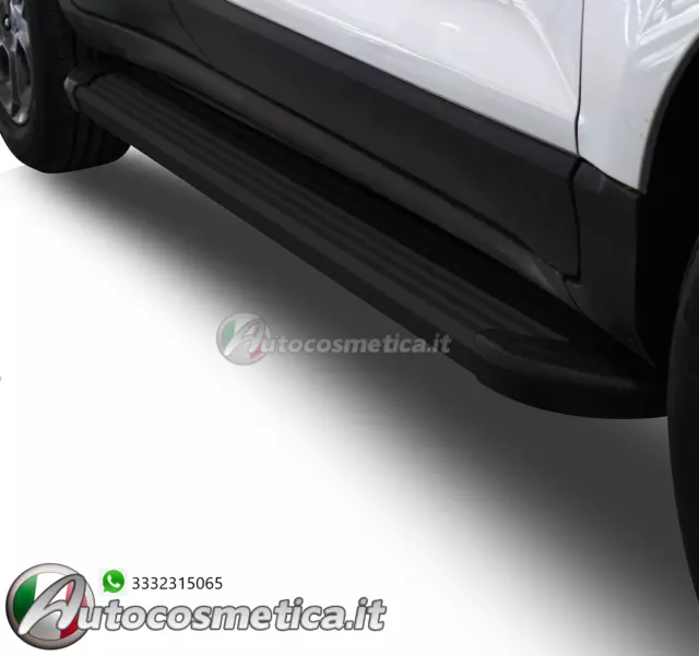 Kit 2 pedane laterali sottoporta nere minigonne per Jeep Renegade 2014+2024