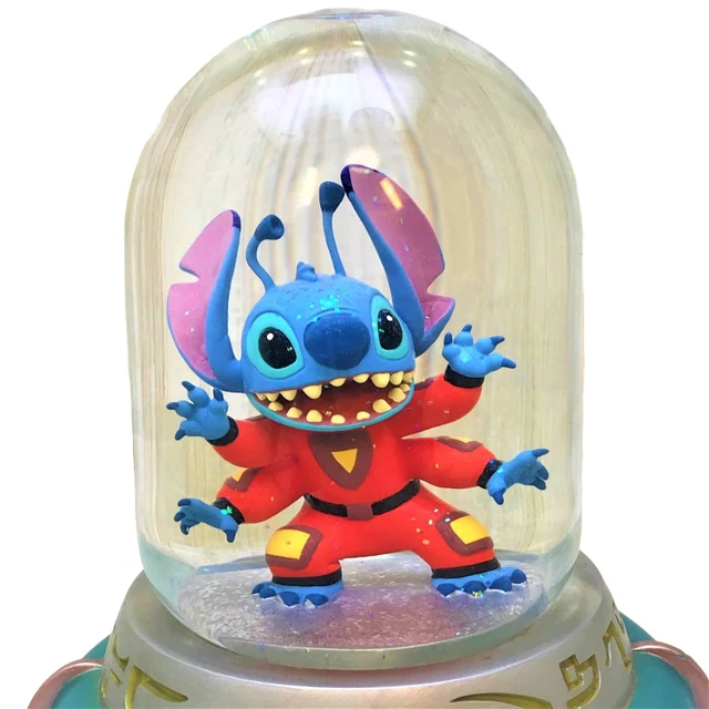 DISNEY RARE SNOW Globe Lilo & Stitch Airship UFO Vehicle 6.8"×6.3"× 6.3