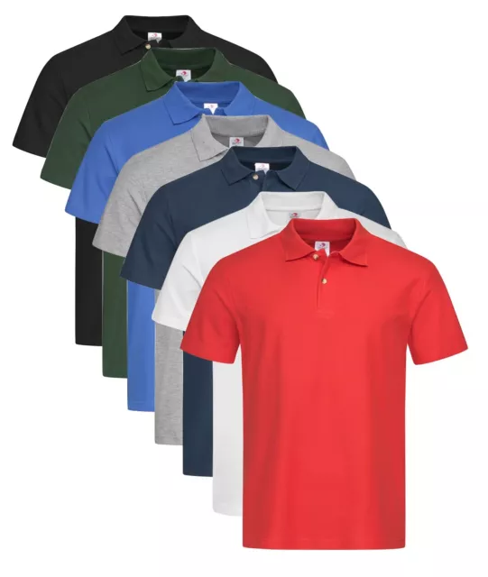 Hombre Liso Polialgod�n Polo Ropa de Trabajo Golf SPORTS Camisa No Logo