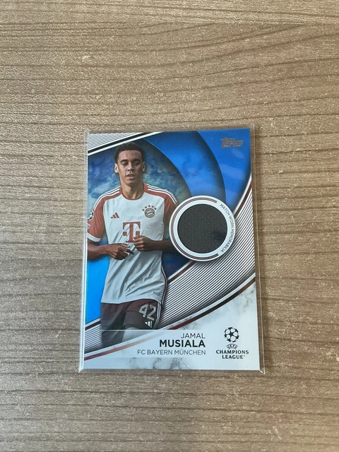 TOPPS UCC FLAGSHIP 2024 Jamal Musiala Relic Patch Bayern Munich # /99 £ ...