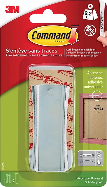 Command Accroches Cadres à Tête Clou avec Languettes Larges, 2 Languettes...