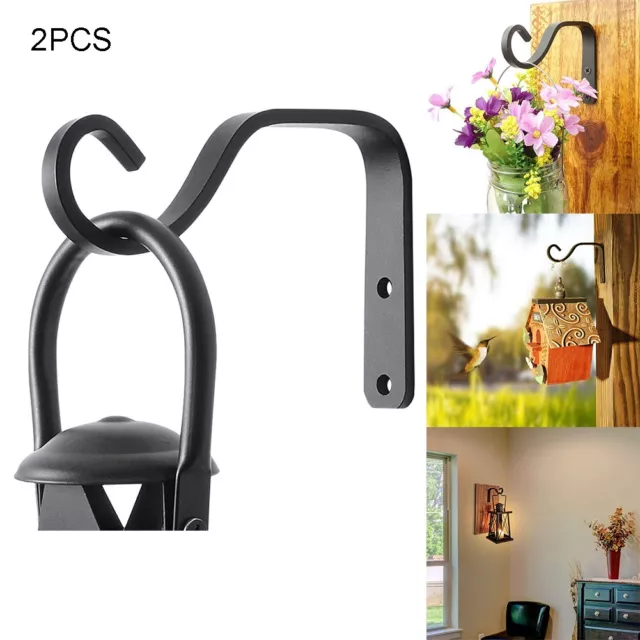 2PCS/Set 5.2  Basket Brackets Outdoor Garden Plant Hanger Hook Wall Decoration