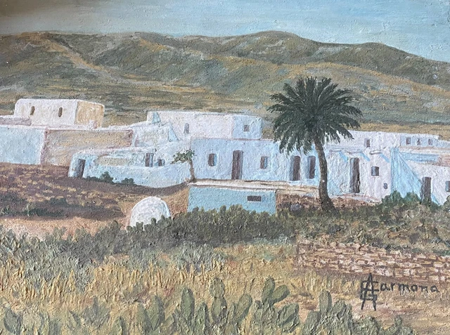 Cuadro Antiguo Pintado A Mano Cortijo S Parque Natural Aquitienesloquebuscas.com