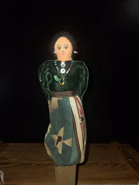 Vintage Handmade Navajo Doll Signed Pearl Joe 12”