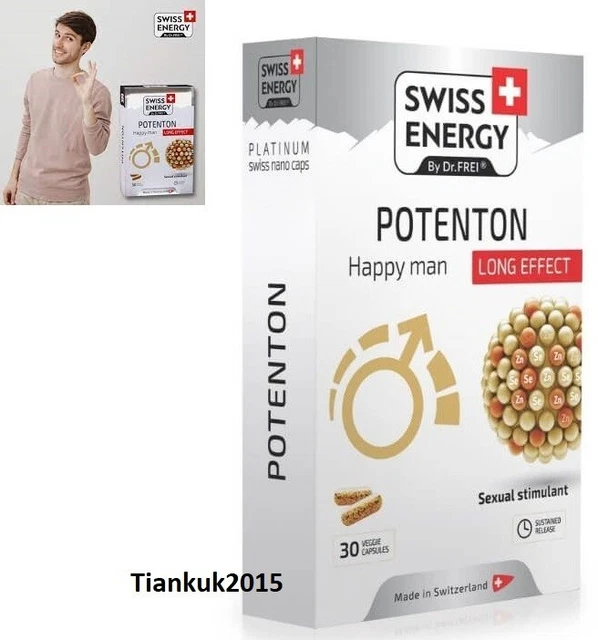 POTENTON Happy Man, sexuelle Funktion, Libido, sexuelle Stimulanzien, 30 Kappen