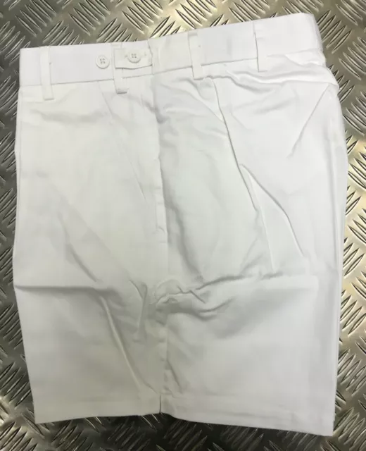 Genuine British MOD PTI Tri Service Shorts Mans White or Navy All Sizes - NEW