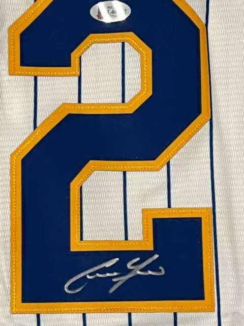 Christian Yelich Autographed Signed Milwaukee Brewers Jersey Beckett BAS