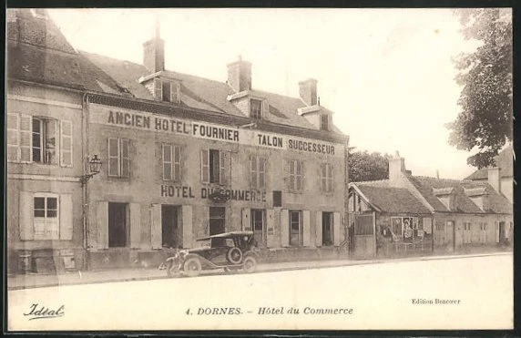 CPA Dornes, Hotel du Commerce 1932