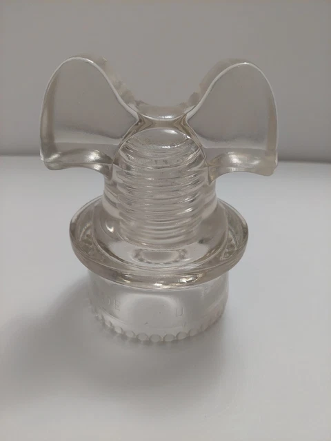 Great Clear Cd 257 Hemingray Mickey Mouse Style Glass Insulator
