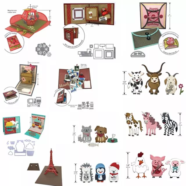 Album Set Cute Animals Farm Metal Cutting Dies Scrapbooking Stencil DIY Crafts