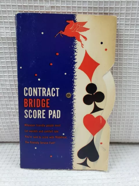 Mobilheat MACLAREN FUEL OIL PA. Contract Bridge Game Score Pad w/Scoring Wheel