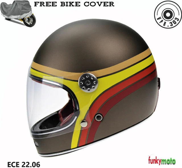 Viper F656 Vintage Vollgesicht Fiberglas Klassischer Motorrad