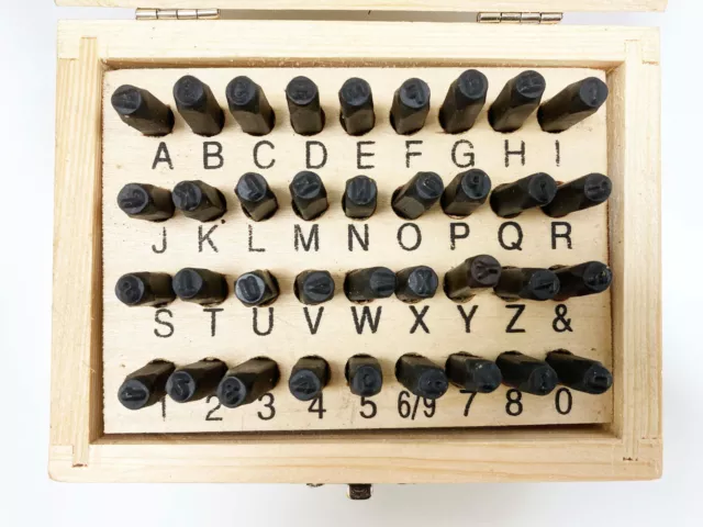 5 mm Alphabet Letter and Number Stamps/Punches - Black (36-Piece)
